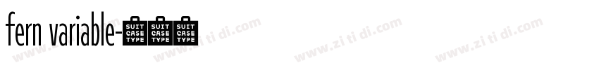 fern variable字体转换